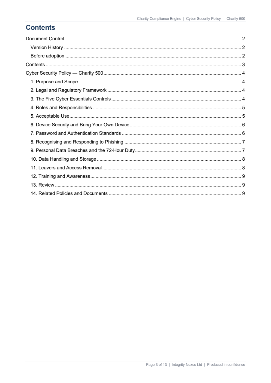 Cyber security policy